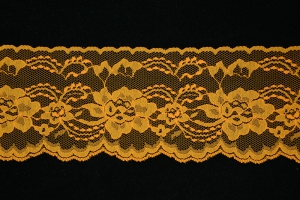 4 Inch Flat Lace, Orange (10 yards) MADE IN USA